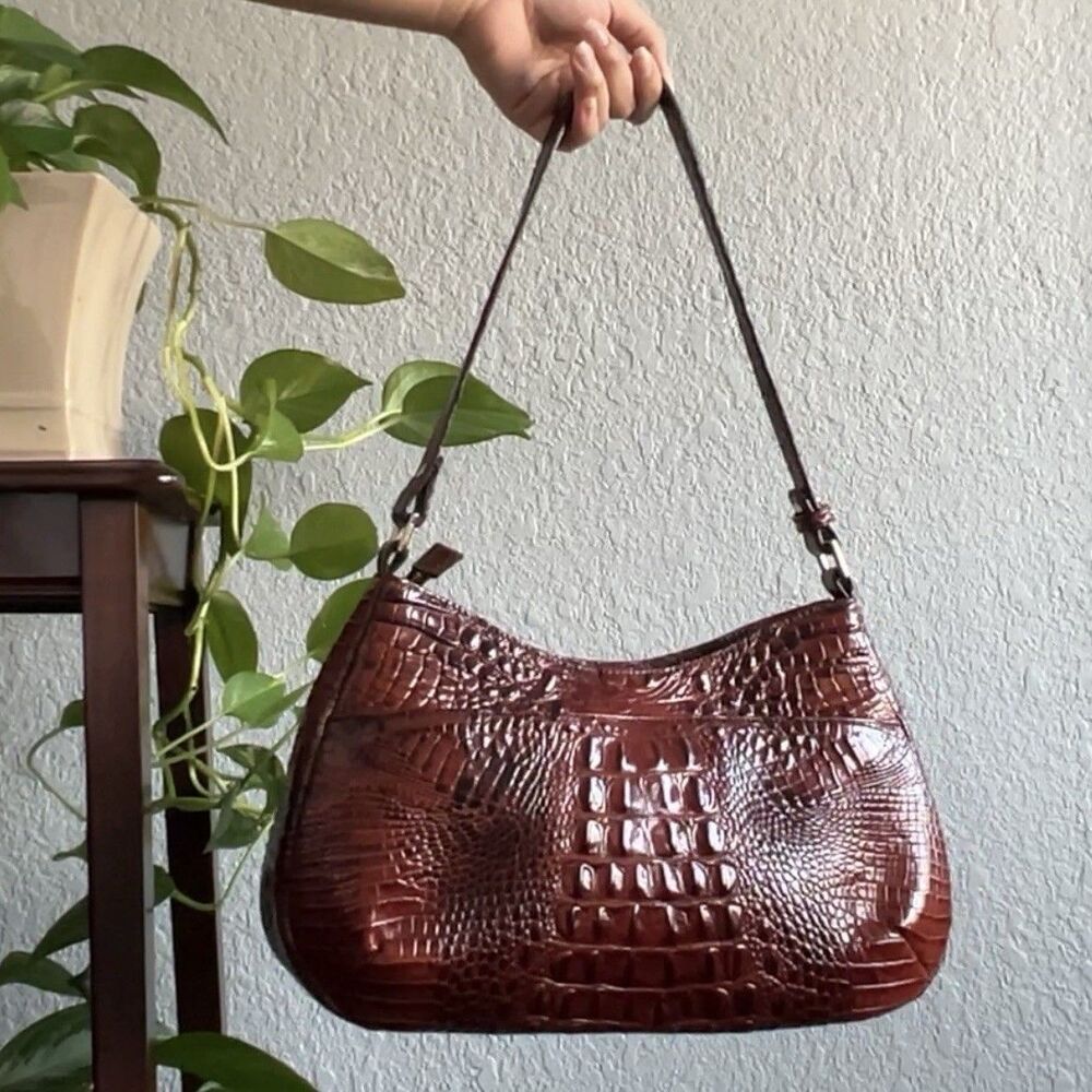 Brown Leather Brahmin Johanna Hobo Shoulder Bag & Wallet Pecan Melbourne